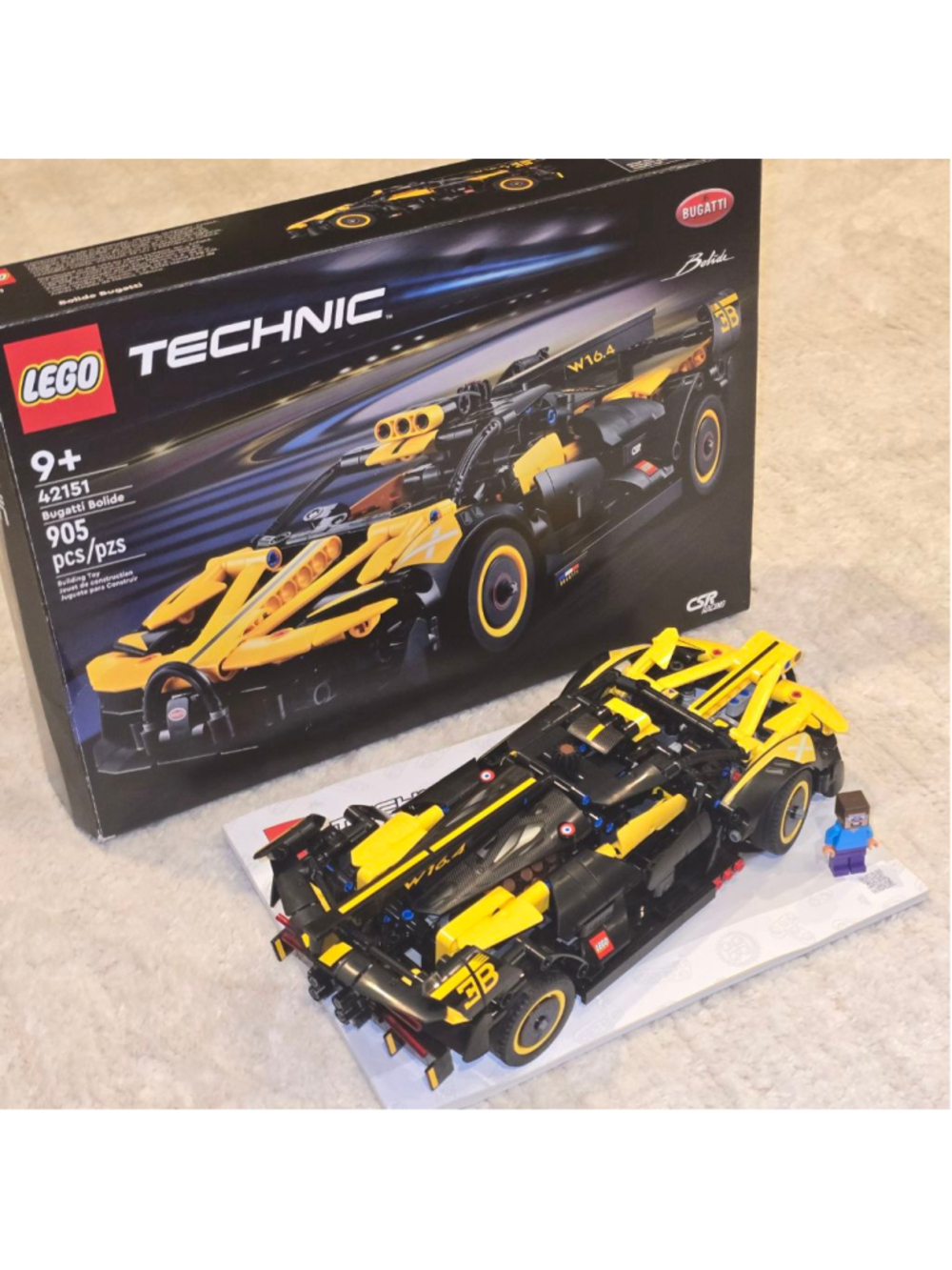 Boys LEGO Technic Bugatti Bolide Building Set One Size Black Yellow